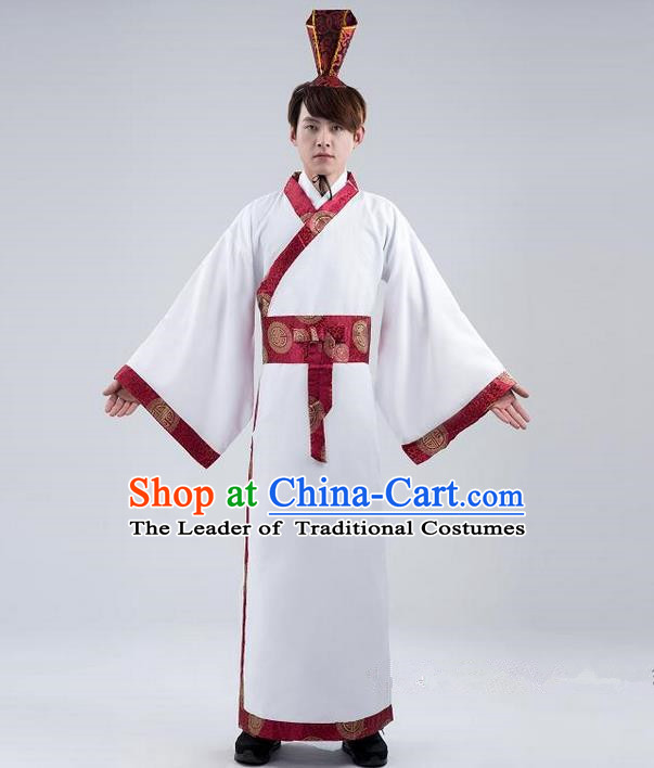 Traditional Ancient Chinese Imperial Emperor Costume, Chinese Han Dynasty Male Wedding Dress, Cosplay Chinese Imperial King Clothing Hanfu for Men