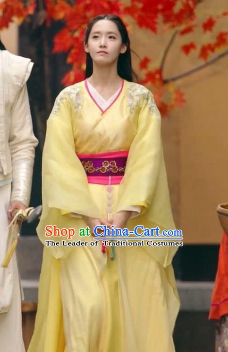 Traditional Ancient Chinese Imperial Emperess Costume, Chinese Han Dynasty Young Lady Dress, Cosplay Chinese Peri Princess Embroidered Hanfu Clothing for Women