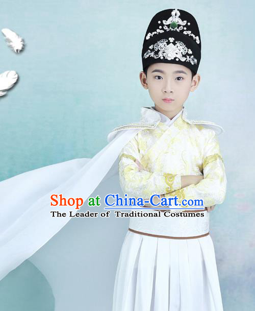 Traditional Chinese Ancient Costumes Ancient Chinese Cosplay Swordsman Knight Costume Complete Set for Kids