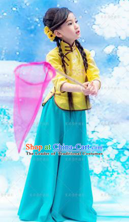 Traditional Ancient Chinese Imperial Princess Costume, Chinese Republic of China Children Dress, Cosplay Chinese Princess Clothing for Kids