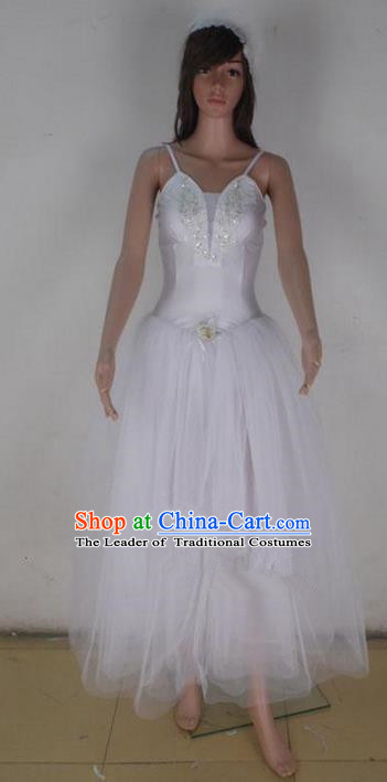 Traditional Modern Dancing Compere Costume, Female Opening Classic Chorus Singing Group Dance Bubble Dress Tu Tu Dancewear, Modern Dance Classic Ballet Dance Elegant Dress for Women