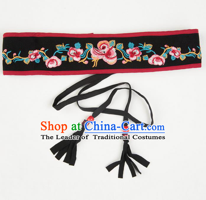 Traditional Chinese National Crafts Female Waistband, Handmade Embroidery Belt Accessories Pendant for Women
