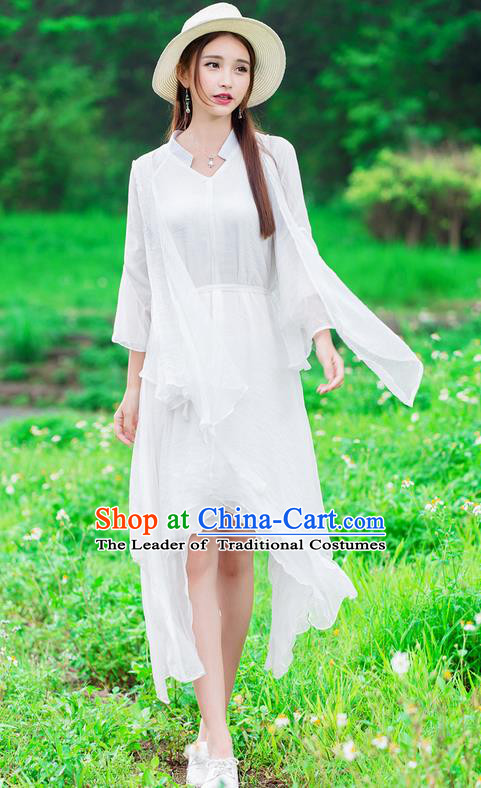 Traditional Ancient Chinese Costume, Elegant Hanfu Clothing Cardigan and Dress, China Tang Suit Long Dress for Women