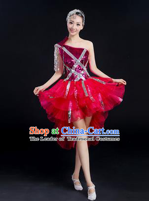 Traditional Chinese Modern Dancing Costume, Women Opening Dance Costume, Modern Dance Latin Dance Dress for Women