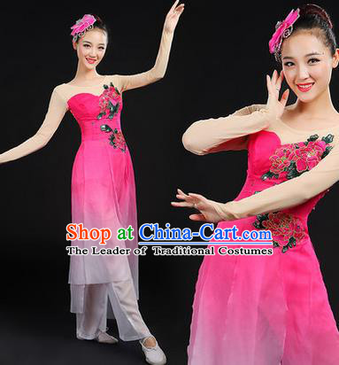 Traditional Chinese Yangge Fan Dancing Costume