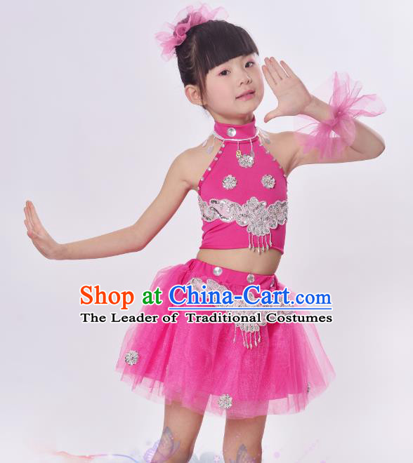 Top Grade Professional Performance Catwalks Costume, Children Chorus Full Dress Modern Dance Little Princess Bubble Dress for Girls Kids