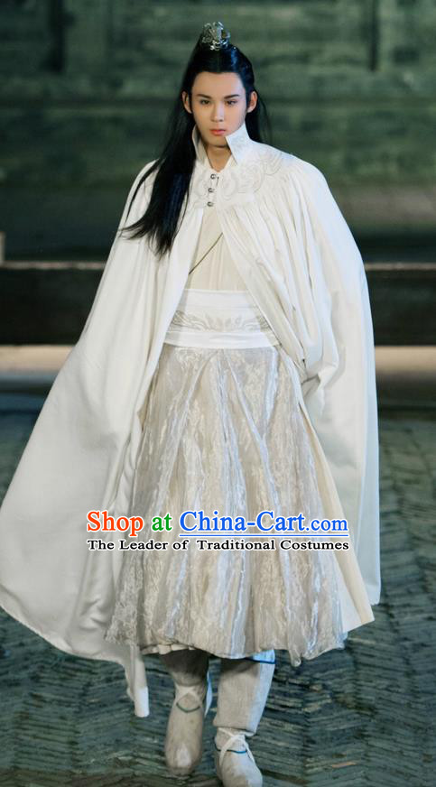 Traditional Ancient Chinese Elegant Swordsman Costume, Chinese Nobility Childe Dress, Cosplay Chinese Television Drama Alegend Of Pringess Lanling Chinese Northern Dynasty Prince Hanfu Clothing for Men
