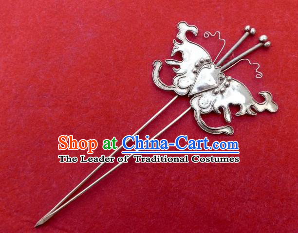 Traditional Handmade Chinese Ancient Classical Hair Jewelry Accessories, China Hanfu Butterfly Hair Ornament Hairpins Ming Dynasty Imperial Princess Barrettes Hair Stick for Women