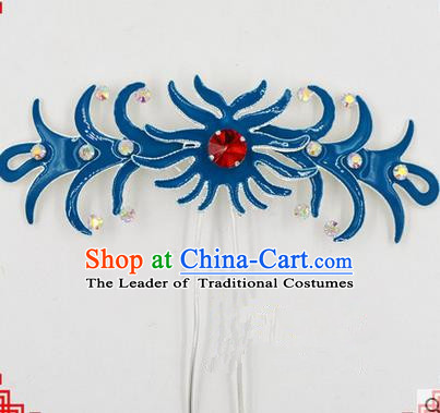 Top Grade Chinese Ancient Peking Opera Hair Accessories Diva Hairpins, Traditional Chinese Beijing Opera Hua Tan Hair Clasp Head-ornaments