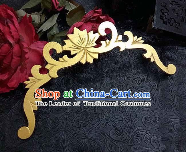 Top Grade Handmade Traditional China Accessories Headwear, Ancient Chinese Hanfu Golden Tuinga for Women