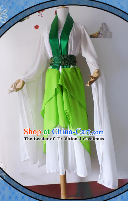 Chinese Ancient Cosplay Han Dynasty Princess Fairy Costumes, Chinese Traditional Green Hanfu Dress Clothing Chinese Swordswoman Costume for Women