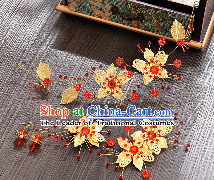 Traditional Handmade Chinese Ancient Classical Hair Accessories Xiuhe Suit Hair Clasp, Hair Sticks Hair Jewellery Hair Fascinators for Women