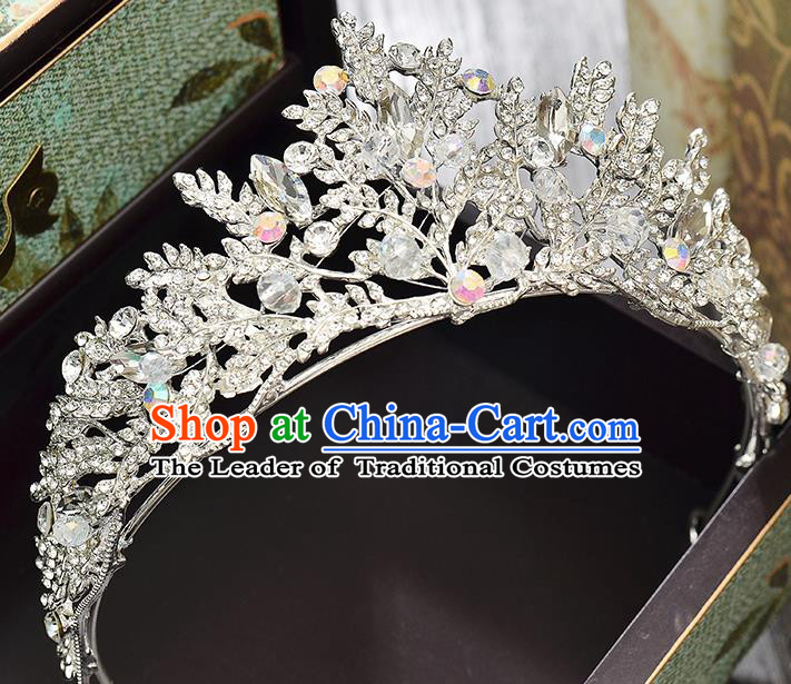 Top Grade Handmade Hair Accessories Baroque Style Wedding Full Dress Princess Crystal Royal Crown, Bride Hair Kether Jewellery Imperial Crown for Women