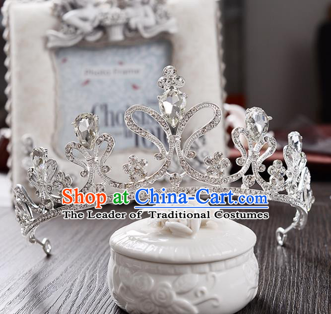 Top Grade Handmade Hair Accessories Baroque Crystal Royal Crown, Bride Wedding Hair Kether Jewellery Princess Imperial Crown for Women