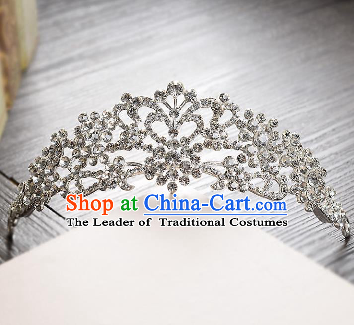 Top Grade Handmade Hair Accessories Baroque Princess Crystal Royal Crown, Bride Wedding Hair Jewellery Princess Imperial Crown for Women