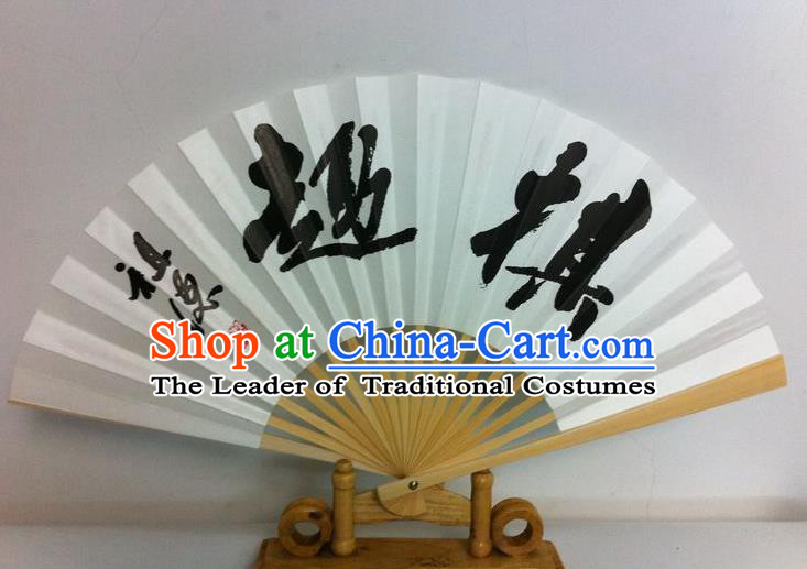 Traditional Chinese Crafts Peking Opera Folding Fan China Sensu Calligraphy Paper Paper Fan