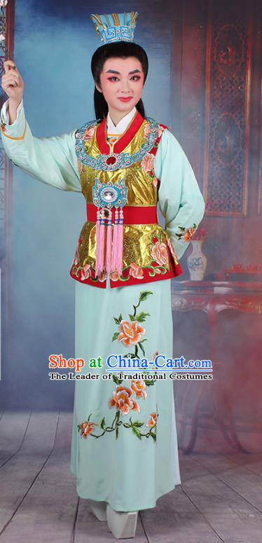 Traditional China Beijing Opera Niche Costume Lang Scholar Embroidered Robe and Headwear, Ancient Chinese Peking Opera Jia Baoyu Embroidery Clothing