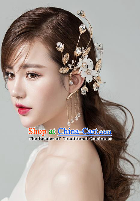Top Grade Handmade Classical Hair Accessories Baroque Tassel Earrings, Princess Silk Flower Eardrop for Women