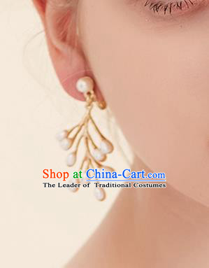 Top Grade Handmade Classical Jewelry Accessories Wedding Earrings Bride Pearls Eardrop Women