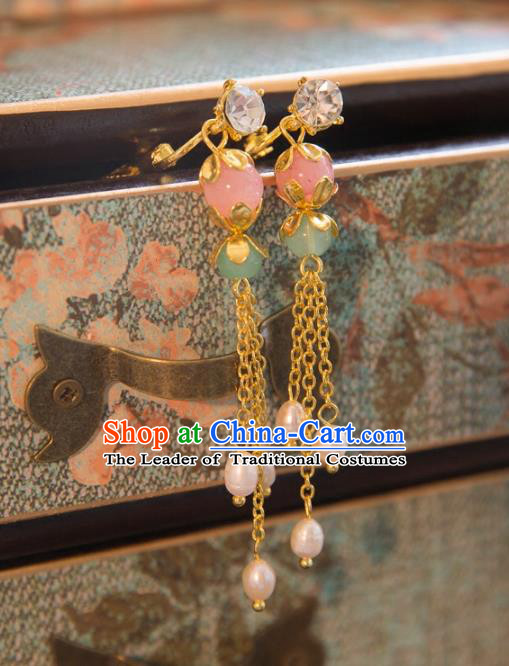 Chinese Handmade Classical Jewelry Accessories Tassel Earrings, China Xiuhe Suit Tassel Eardrop for Women