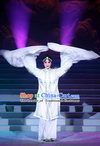 Traditional Ancient Chinese Peking Opera Water Sleeve Dance Costume, Elegant Hanfu Clothing Chinese Palace Lady Dress Clothing for Women