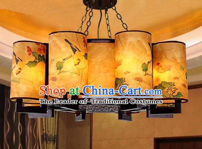 Traditional Chinese Handmade Sheepskin Lantern Classical Palace Lantern China Ceiling Palace Lamp