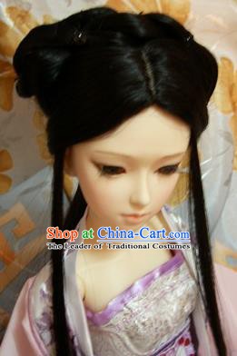 Traditional Handmade Chinese Ancient Palace Lady Hair Accessories Wig for Women