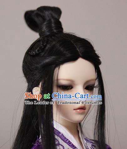 Traditional Handmade Chinese Ancient Tang Dynasty Nobility Childe Hair Accessories Wig Sheath for Men