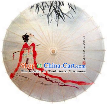 China Traditional Dance Handmade Umbrella Printing Oil-paper Umbrella Stage Performance Props Umbrellas