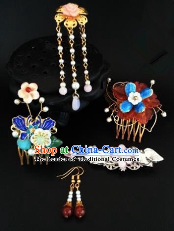 Traditional Handmade Chinese Ancient Classical Hair Accessories Hairpins Complete Set for Women