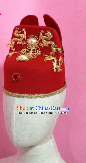 Traditional Chinese Handmade Hair Accessories Ancient Ming Dynasty Bridegroom Hat Headwear for Men