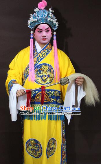 Traditional China Beijing Opera Eunuch Embroidery Costume, Chinese Peking Opera Embroidered Robe Clothing