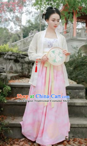 Chinese Traditional Song Dynasty Palace Lady Costumes Ancient Maidenform Hanfu Dress for Women