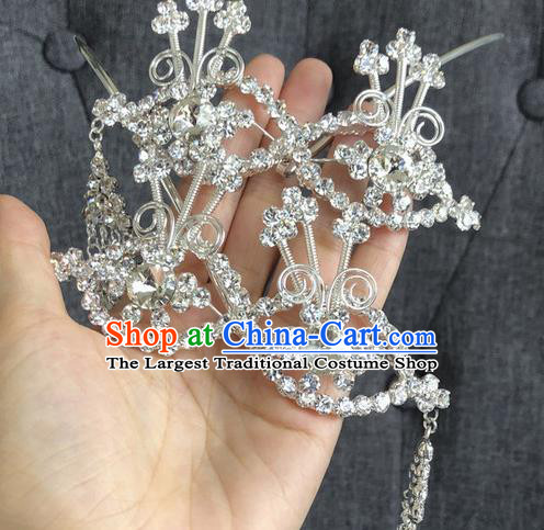 Chinese Traditional Beijing Opera Hair Accessories Ancient Crystal Hairpins for Women