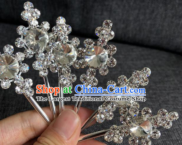 Chinese Traditional Peking Opera Diva Hair Accessories Ancient Crystal Hairpins for Women