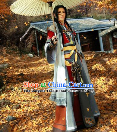 Top Grade Cosplay Chinese Ancient Swordsman Halloween Costumes for Men