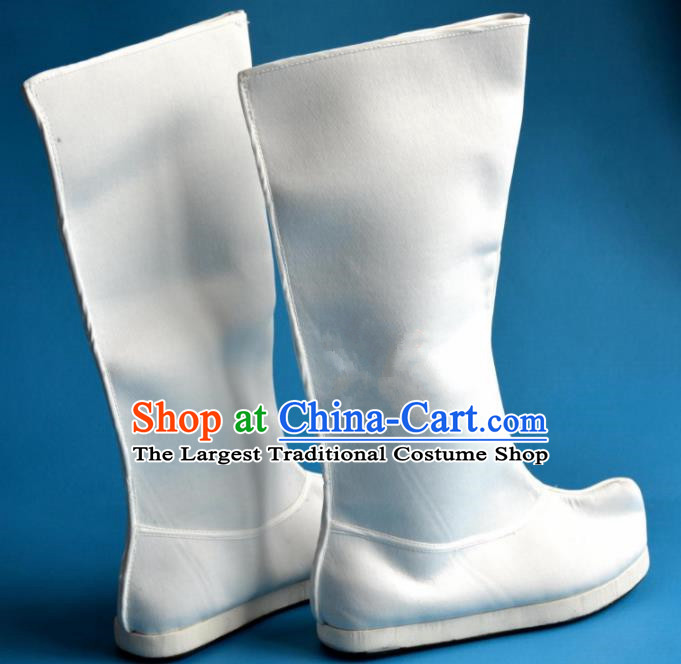 Chinese Peking Opera Shoes Traditional Cloth Shoes Ancient Boots Embroidered Shoes