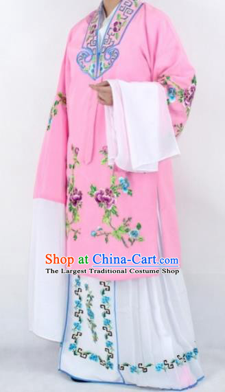 Chinese Traditional Peking Opera Actress Costumes Ancient Nobility Lady Pink Cloak for Women