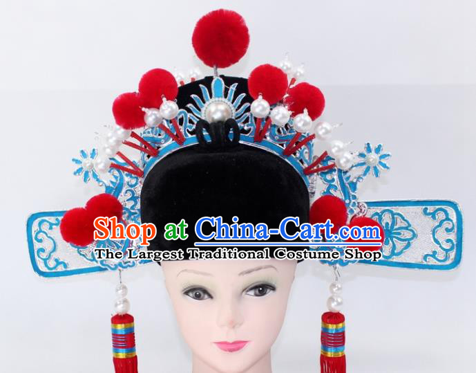 Chinese Traditional Peking Opera Niche Headwear Ancient Scholar Bridegroom Hat for Men