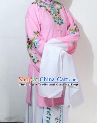 Chinese Traditional Peking Opera Actress Pink Costumes Ancient Nobility Lady Embroidered Dress for Women