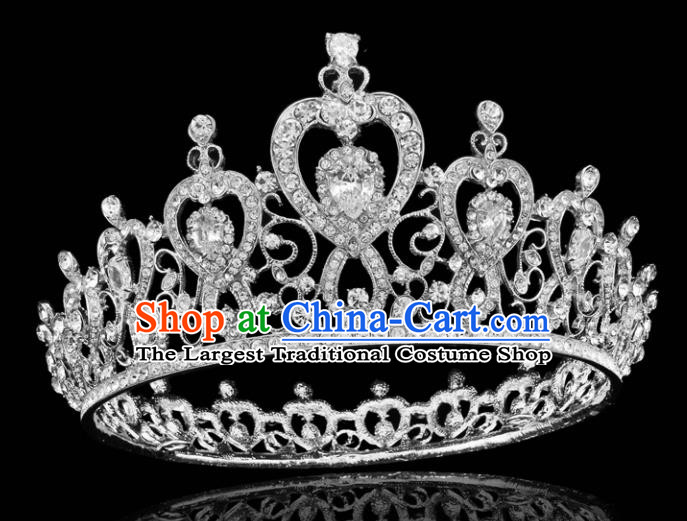Top Grade Retro Royal Crown Baroque Queen Wedding Bride Hair Accessories for Women