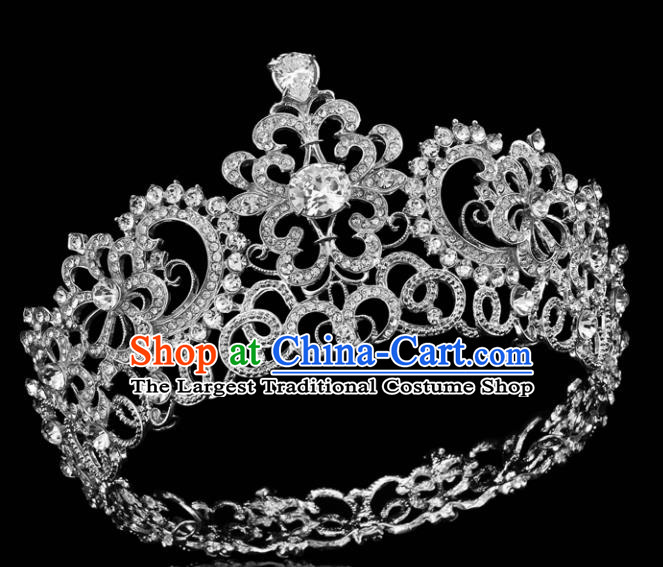 Top Grade Retro Crystal Royal Crown Baroque Queen Wedding Bride Hair Accessories for Women