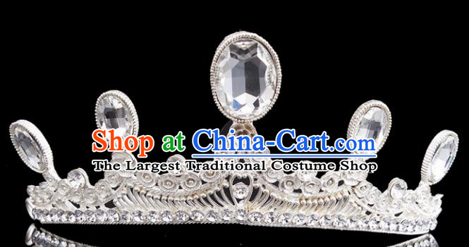 Top Grade Bride Wedding Hair Jewelry Accessories Baroque Crystal Royal Crown for Women