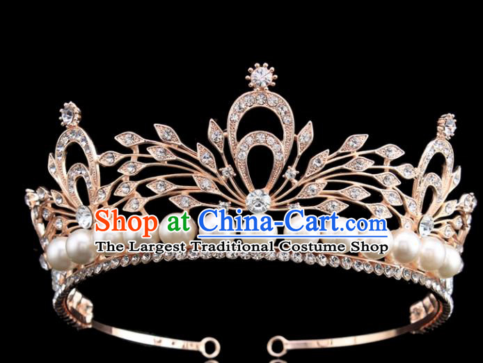 Handmade Bride Wedding Hair Jewelry Accessories Baroque Royal Crown for Women