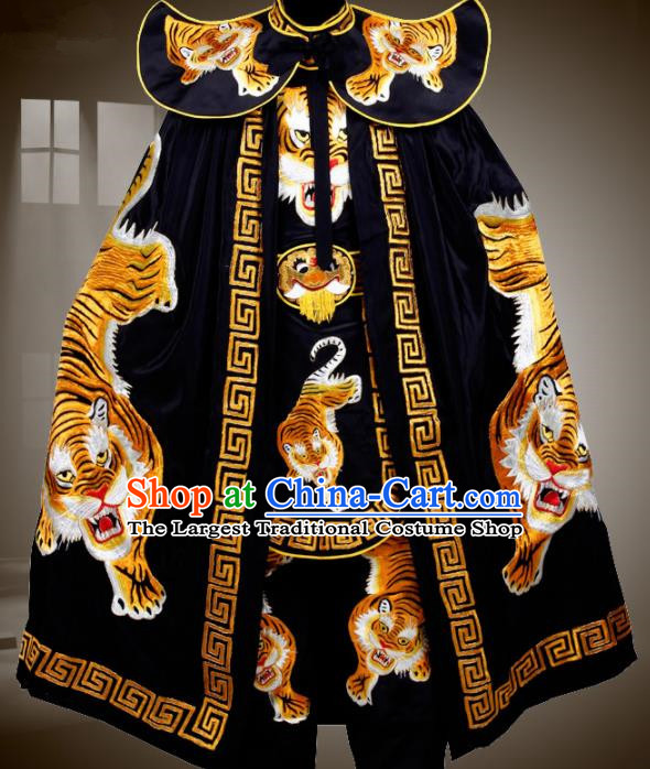 Traditional China Beijing Opera Costume Chinese Sichuan Opera Changing Faces Embroidered Tiger Cloak for Men