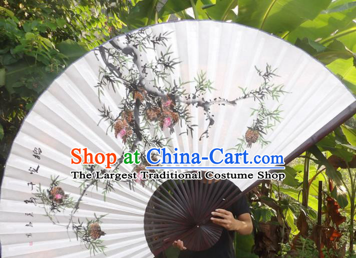 Chinese Traditional Fans Decoration Crafts Ink Painting Pomegranate Folding Fans Paper Fans