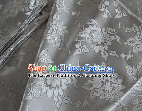 Asian Chinese Traditional Pattern Design White Brocade Fabric Silk Fabric Chinese Fabric Material