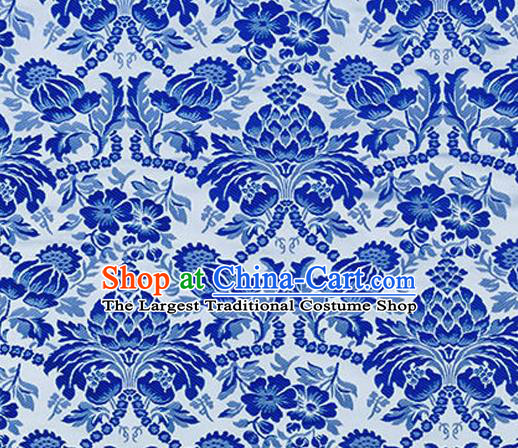 Chinese Traditional Cheongsam Nanjing Brocade Material Silk Fabric Classical Pattern Design Satin Drapery