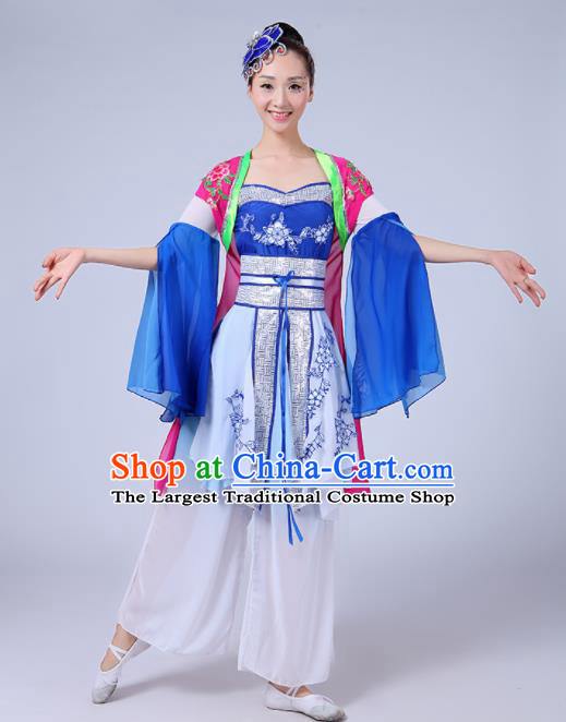 Chinese Traditional Classical Dance Costumes Folk Dance Fan Dance Yanko Clothing for Women