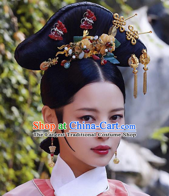 Chinese Traditional Handmade Hair Accessories Ancient Hair Clips Hairpins and Wigs for Women